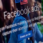 New york, USA - April 26, 2018: Create an Ad on facebook app on screen close-up